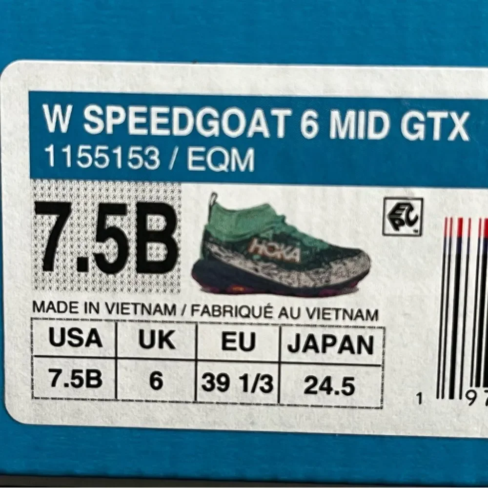 Hoka Women's Speedgoat 6 Mid GTX Shoes Waterproof Megagrip Hiking Trail Sports